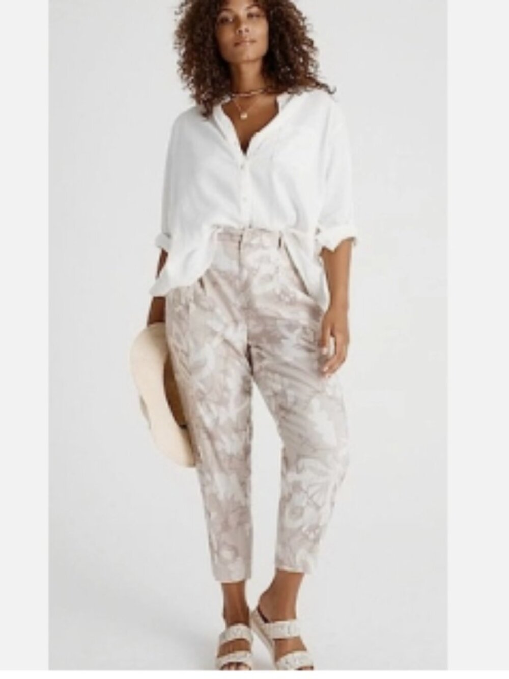 EUC ANTHROPOLOGIE Frannie Tapered Pants Neutral Camo in Size 29